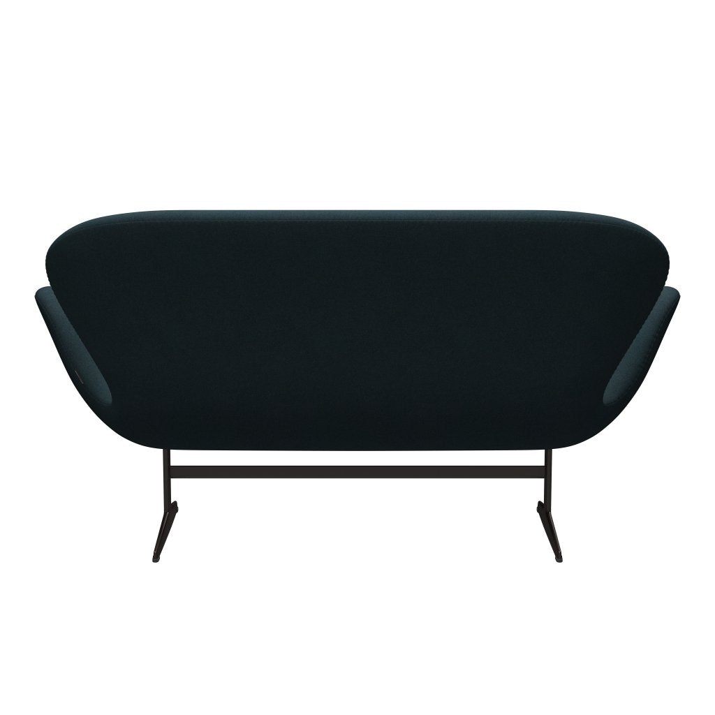 [product_category]-Fritz Hansen Swan Sofa 2 Seater, Brown Bronze/Tonus Dark Green-Fritz Hansen-3321-TON619-BBBASE-FRI-4