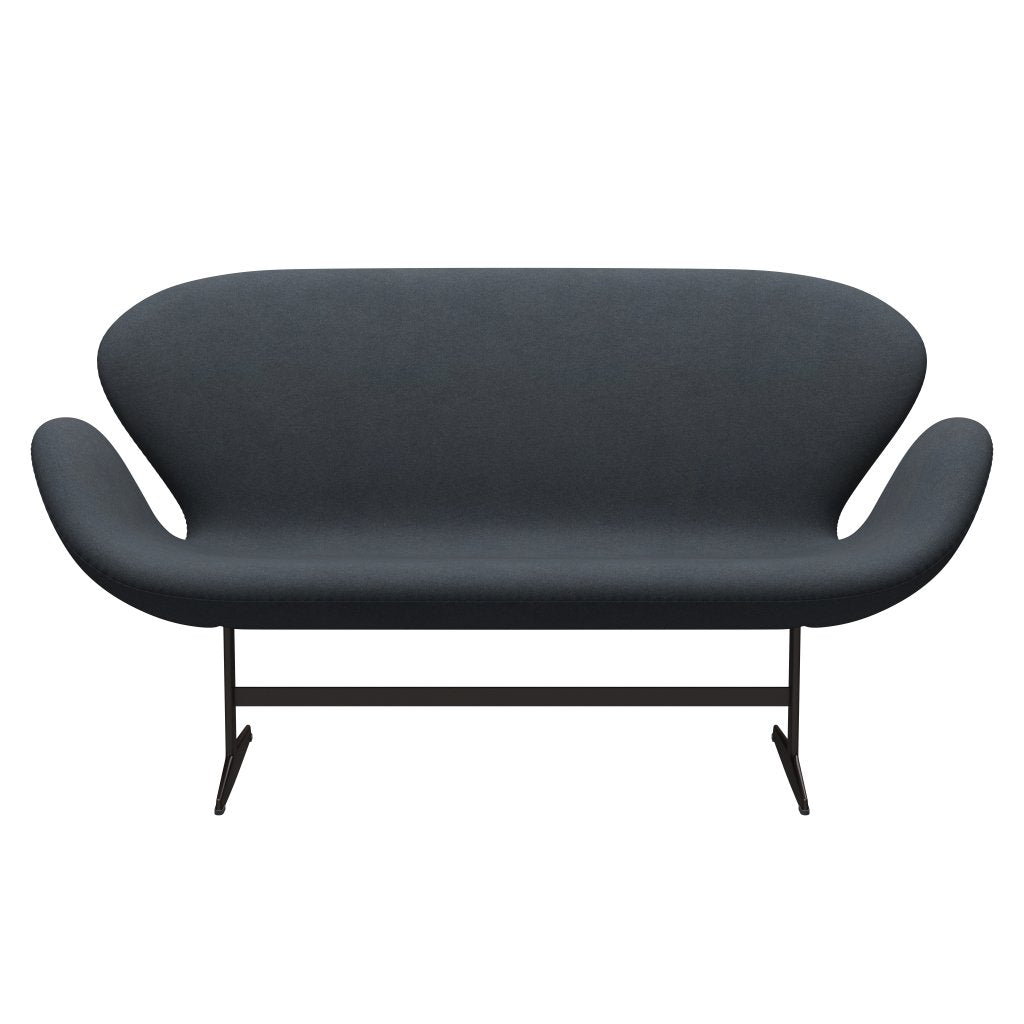 [product_category]-Fritz Hansen Swan Sofa 2 Seater, Brown Bronze/Tonus Dark Grey-Fritz Hansen-3321-TON615-BBBASE-FRI-1