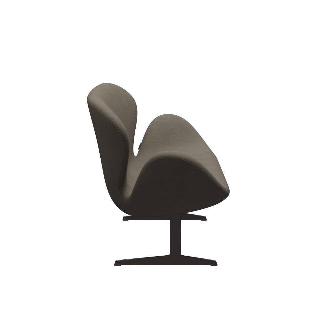 [product_category]-Fritz Hansen Swan Sofa 2 Seater, Brown Bronze/Tonus Dusty Brown-Fritz Hansen-3321-TON613-BBBASE-FRI-3