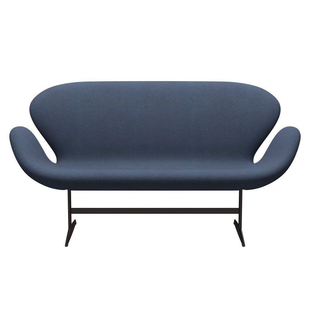 [product_category]-Fritz Hansen Swan Sofa 2 Seater, Brown Bronze/Tonus Grey Blue-Fritz Hansen-3321-TON764-BBBASE-FRI-1