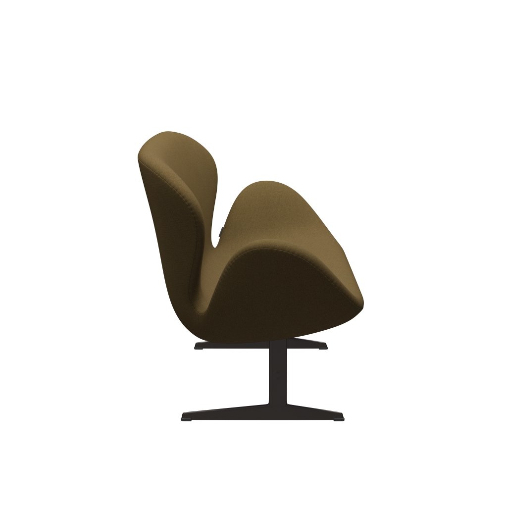 [product_category]-Fritz Hansen Swan Sofa 2 Seater, Brown Bronze/Tonus Khaki Green-Fritz Hansen-3321-TON974-BBBASE-FRI-3