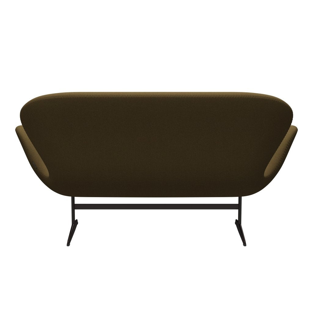 [product_category]-Fritz Hansen Swan Sofa 2 Seater, Brown Bronze/Tonus Khaki Green-Fritz Hansen-3321-TON974-BBBASE-FRI-4