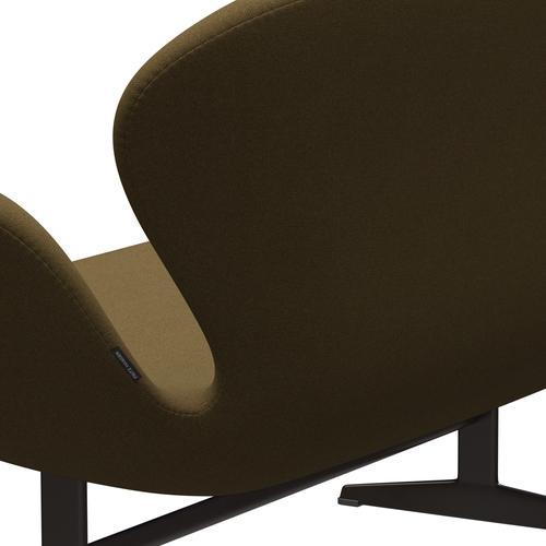 [product_category]-Fritz Hansen Swan Sofa 2 Seater, Brown Bronze/Tonus Khaki Green-Fritz Hansen-3321-TON974-BBBASE-FRI-5