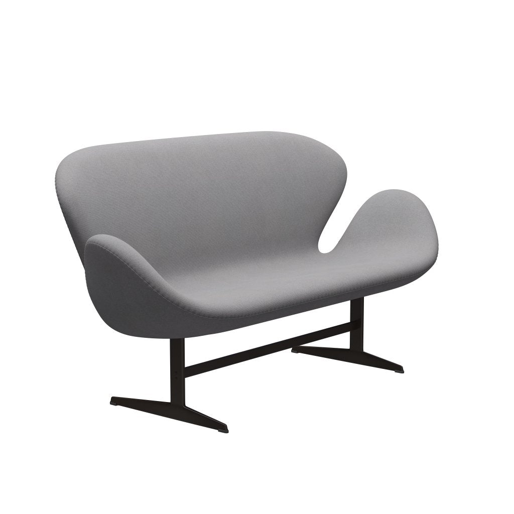 [product_category]-Fritz Hansen Swan Sofa 2 Seater, Brown Bronze/Tonus Light Grey-Fritz Hansen-3321-TON216-BBBASE-FRI-2