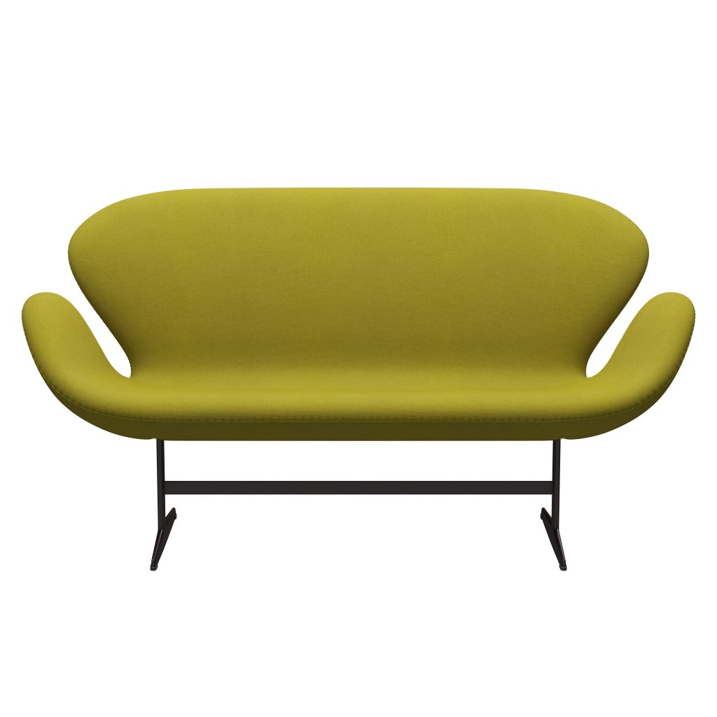 [product_category]-Fritz Hansen Swan Sofa 2 Seater, Brown Bronze/Tonus Lime Green-Fritz Hansen-3321-TON934-BBBASE-FRI-1