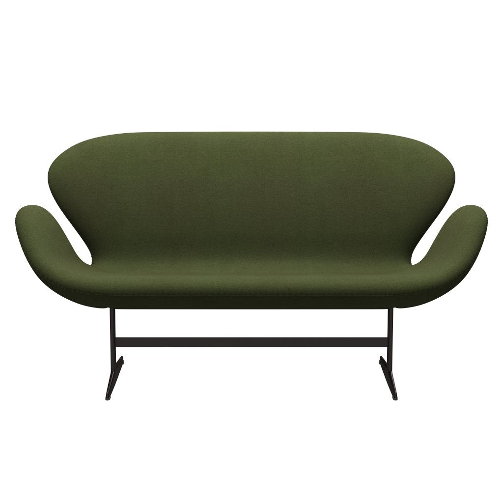 [product_category]-Fritz Hansen Swan Sofa 2 Seater, Brown Bronze/Tonus Military Green-Fritz Hansen-3321-TON131-BBBASE-FRI-1