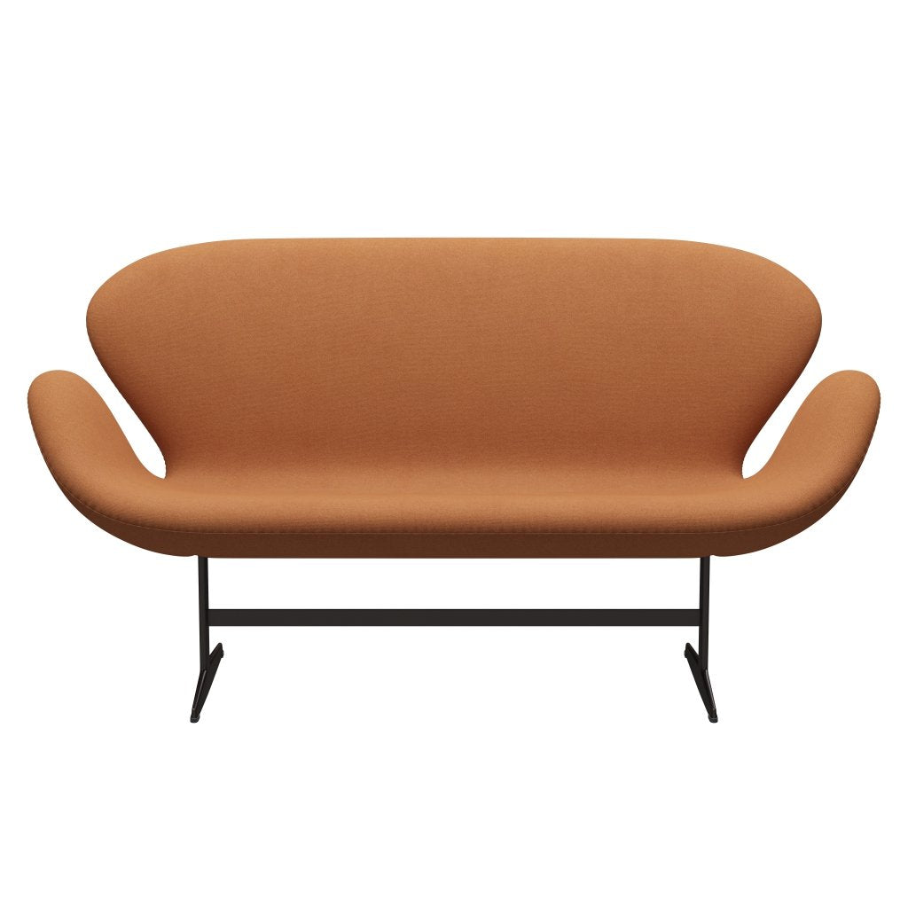 [product_category]-Fritz Hansen Swan Sofa 2 Seater, Brown Bronze/Tonus Soft Orange-Fritz Hansen-3321-TON464-BBBASE-FRI-1