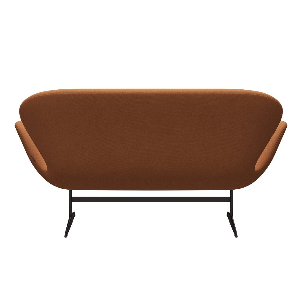 [product_category]-Fritz Hansen Swan Sofa 2 Seater, Brown Bronze/Tonus Soft Orange-Fritz Hansen-3321-TON464-BBBASE-FRI-4