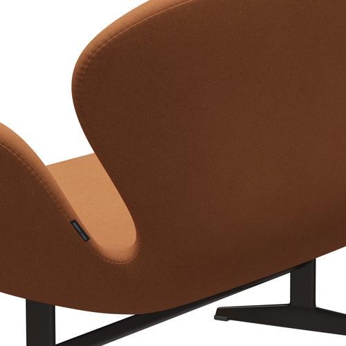 [product_category]-Fritz Hansen Swan Sofa 2 Seater, Brown Bronze/Tonus Soft Orange-Fritz Hansen-3321-TON464-BBBASE-FRI-5