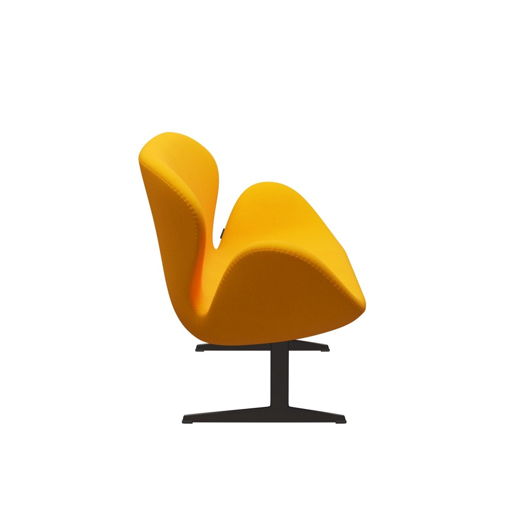 [product_category]-Fritz Hansen Swan Sofa 2 Seater, Brown Bronze/Tonus Yellow Orange-Fritz Hansen-3321-TON424-BBBASE-FRI-3