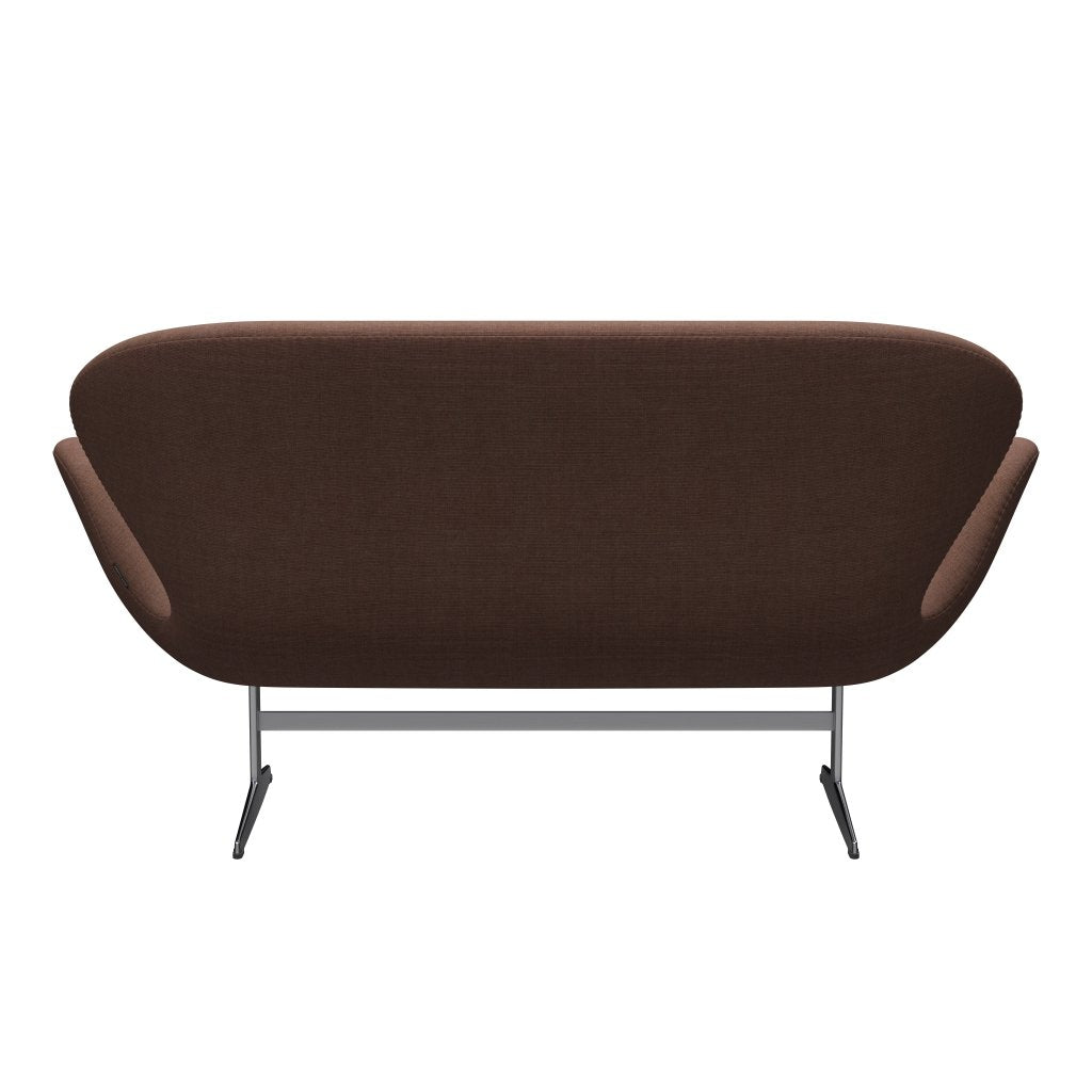 [product_category]-Fritz Hansen Swan Sofa 2 Seater, Satin Brushed Aluminium/Canvas Maroon-Fritz Hansen-3321-CA0356-SPAL-FRI-4