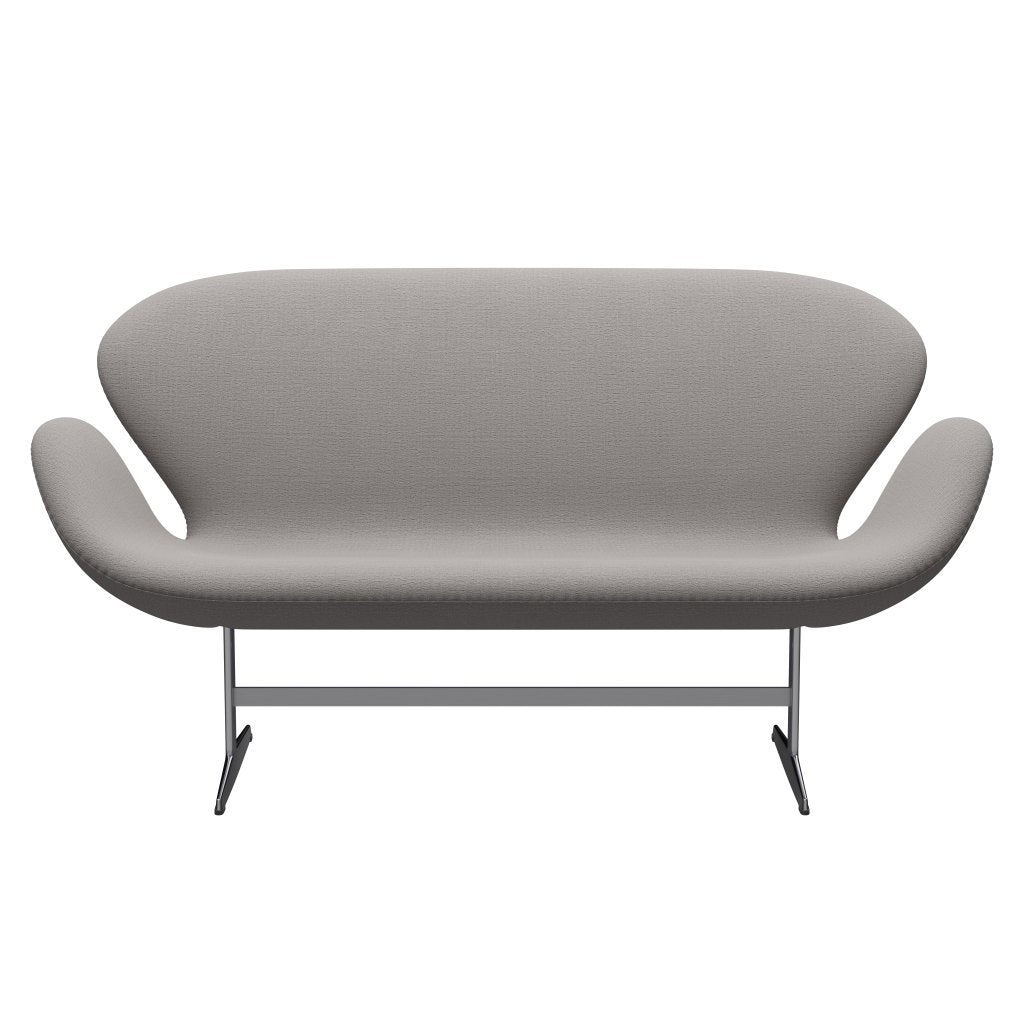 [product_category]-Fritz Hansen Swan Sofa 2 Seater, Satin Brushed Aluminium/Christianshavn Beige-Fritz Hansen-3321-CH1121-SPAL-FRI-1