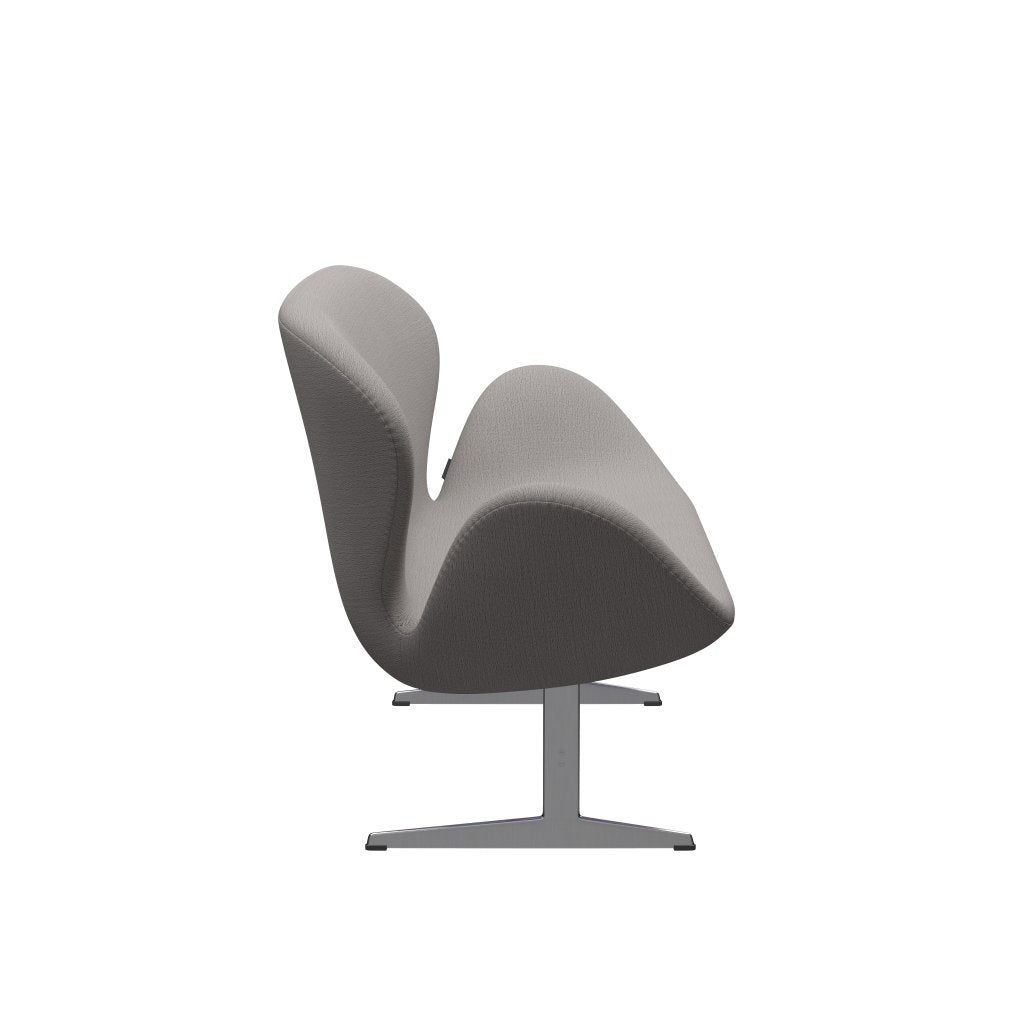 [product_category]-Fritz Hansen Swan Sofa 2 Seater, Satin Brushed Aluminium/Christianshavn Beige-Fritz Hansen-3321-CH1121-SPAL-FRI-3