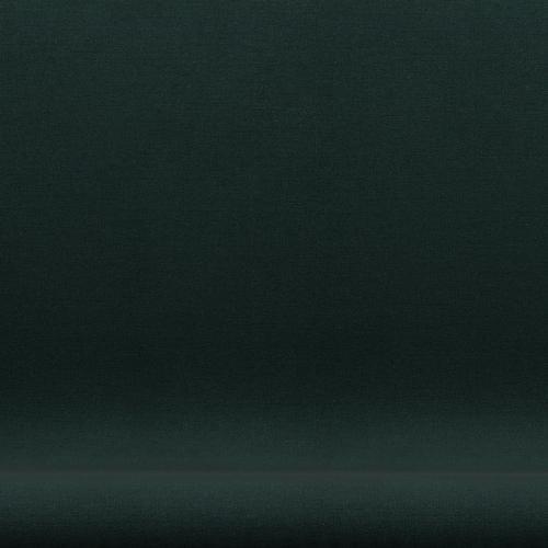 [product_category]-Fritz Hansen Swan Sofa 2 Seater, Satin Brushed Aluminium/Christianshavn Dark Green-Fritz Hansen-3321-CH1161-SPAL-FRI-6