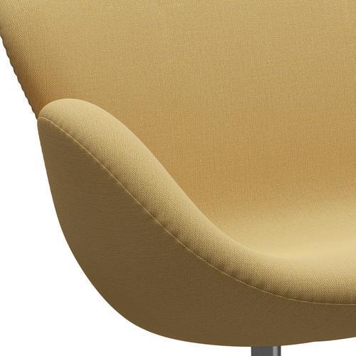 [product_category]-Fritz Hansen Swan Sofa 2 Seater, Satin Brushed Aluminium/Christianshavn Yellow-Fritz Hansen-3321-CH1110-SPAL-FRI-7