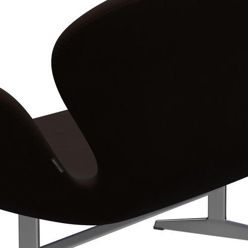 [product_category]-Fritz Hansen Swan Sofa 2 Seater, Satin Brushed Aluminium/Comfort Brown (01566)-Fritz Hansen-3321-C01566-SPAL-FRI-5