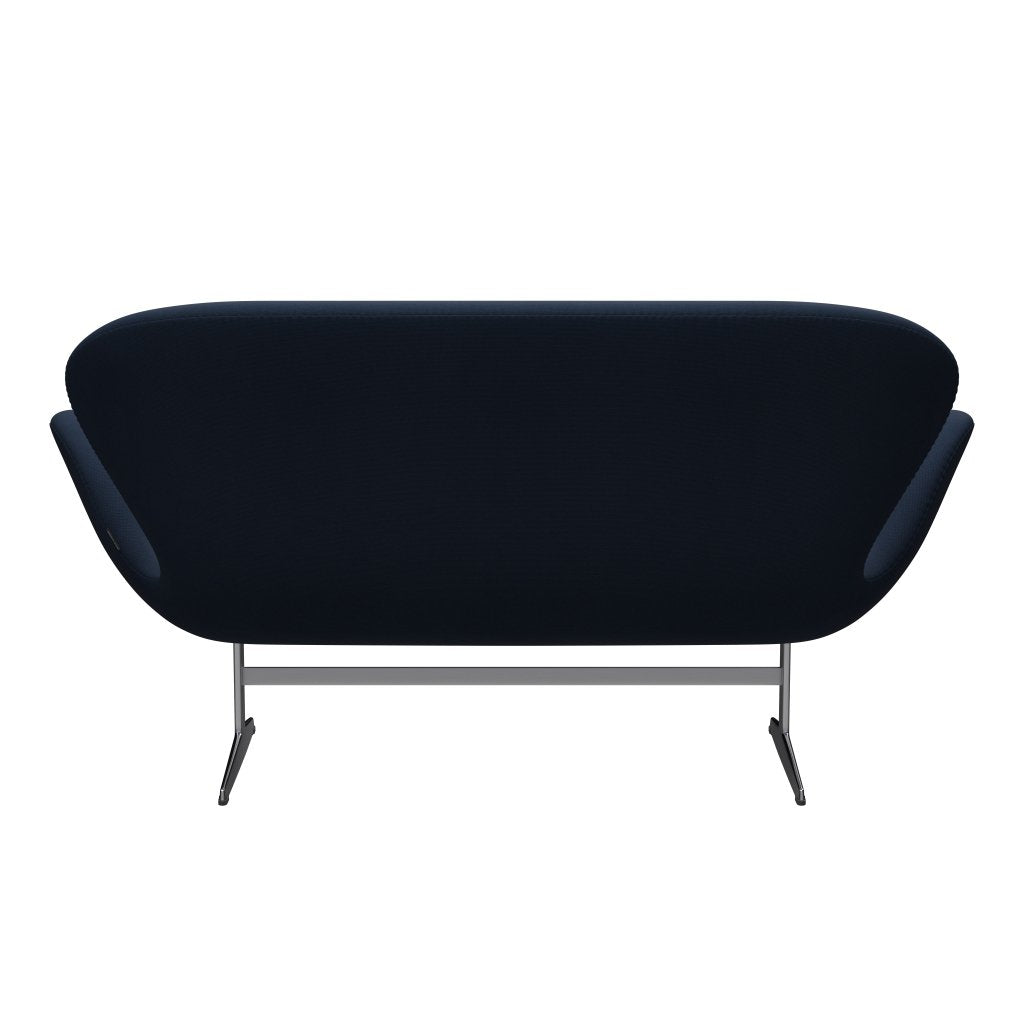 [product_category]-Fritz Hansen Swan Sofa 2 Seater, Satin Brushed Aluminium/Steelcut Ocean Blue Dark-Fritz Hansen-3321-STI775-SPAL-FRI-4
