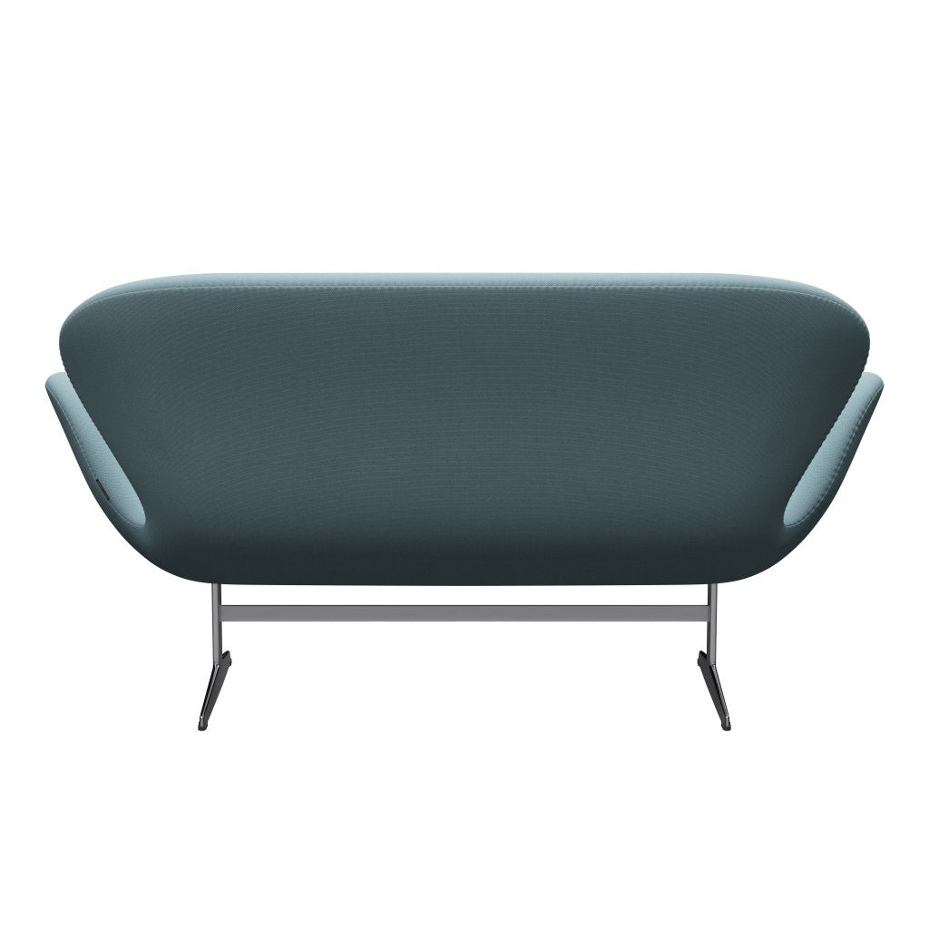 [product_category]-Fritz Hansen Swan Sofa 2 Seater, Satin Brushed Aluminium/Steelcut Pastel Blue-Fritz Hansen-3321-STI820-SPAL-FRI-4