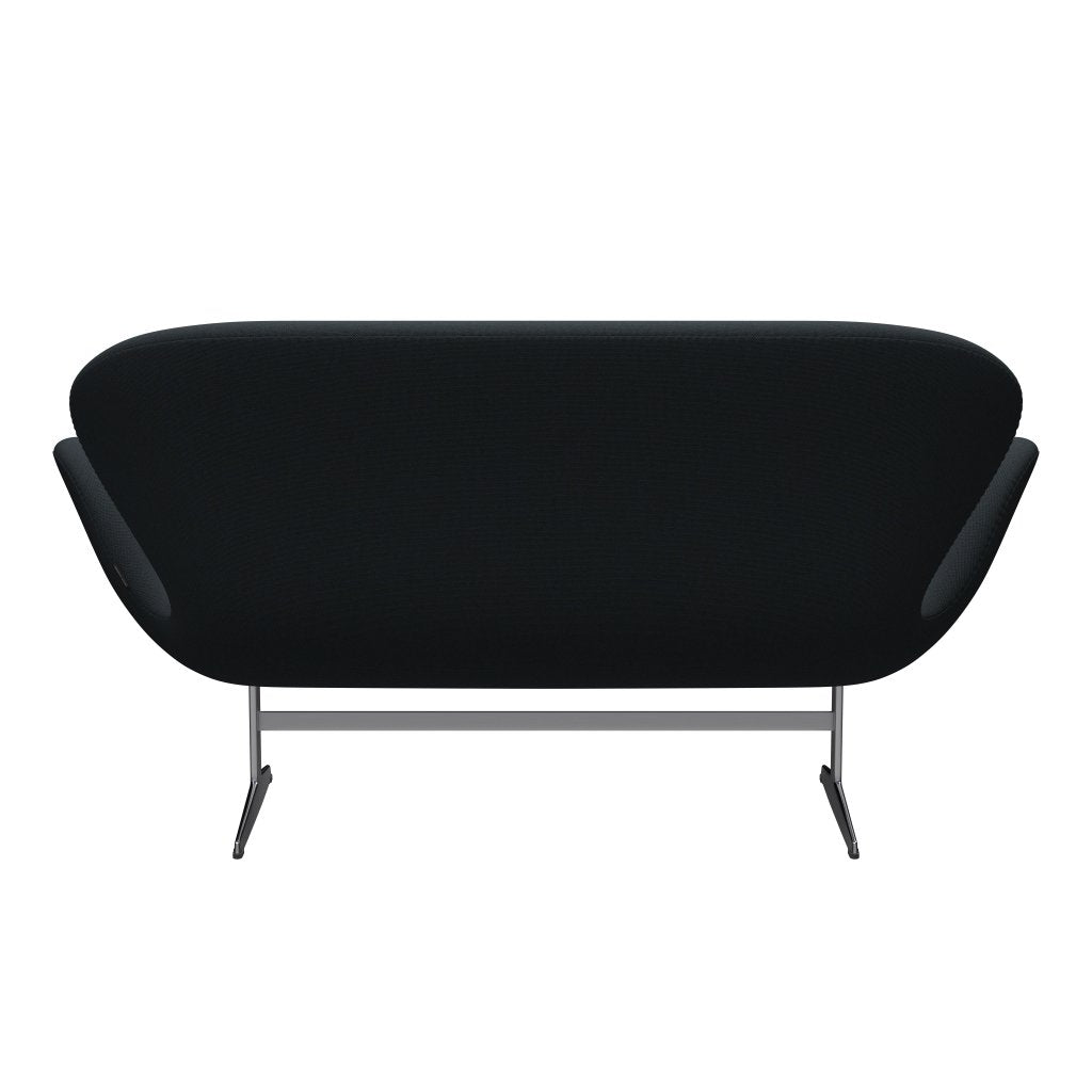 [product_category]-Fritz Hansen Swan Sofa 2 Seater, Satin Brushed Aluminium/Steelcut Trio Black-Fritz Hansen-3321-STR195-SPAL-FRI-4