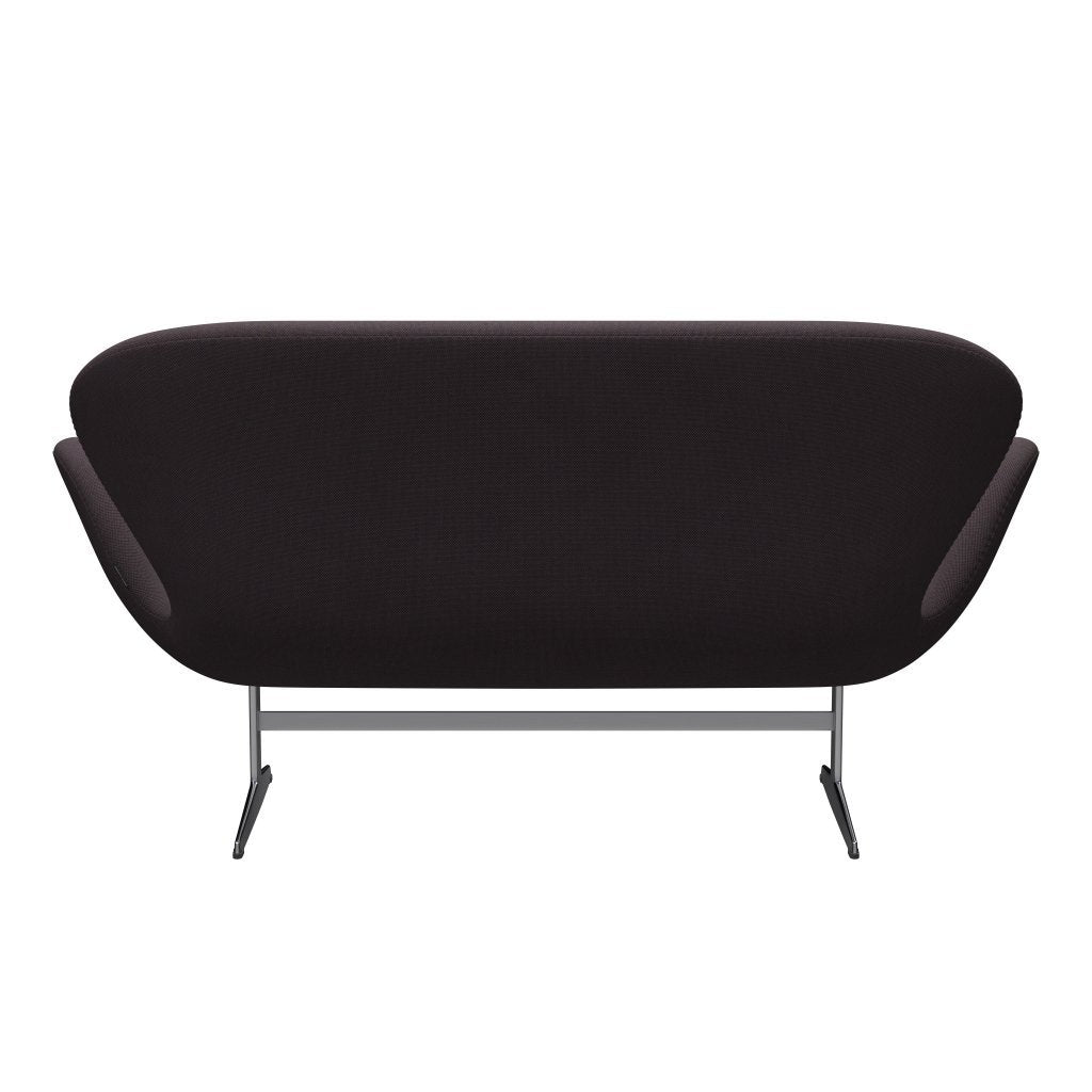 [product_category]-Fritz Hansen Swan Sofa 2 Seater, Satin Brushed Aluminium/Steelcut Trio Brown-Fritz Hansen-3321-STR283-SPAL-FRI-4