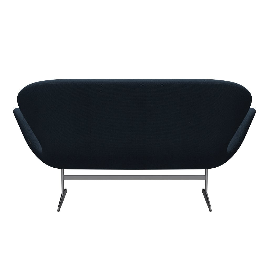 [product_category]-Fritz Hansen Swan Sofa 2 Seater, Satin Brushed Aluminium/Steelcut Trio Dark Dust Blue-Fritz Hansen-3321-STR796-SPAL-FRI-4