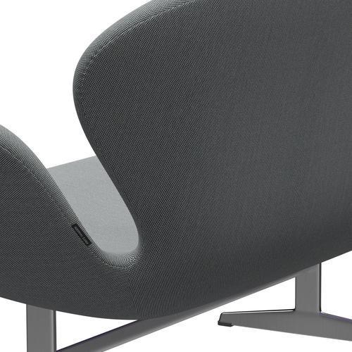 [product_category]-Fritz Hansen Swan Sofa 2 Seater, Satin Brushed Aluminium/Steelcut Trio Grey-Fritz Hansen-3321-STR133-SPAL-FRI-5
