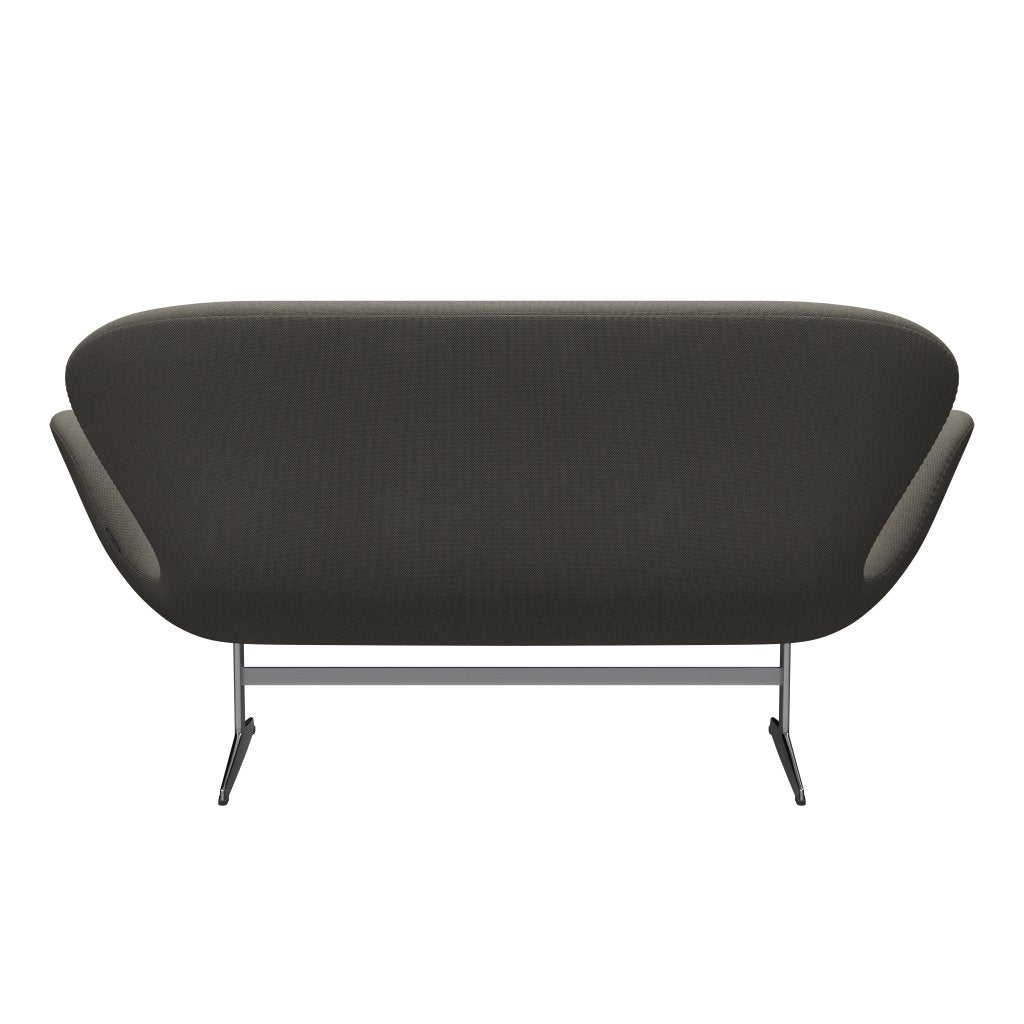 [product_category]-Fritz Hansen Swan Sofa 2 Seater, Satin Brushed Aluminium/Steelcut Trio Light Brown-Fritz Hansen-3321-STR253-SPAL-FRI-4
