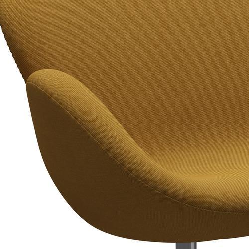 [product_category]-Fritz Hansen Swan Sofa 2 Seater, Satin Brushed Aluminium/Steelcut Trio Mustard Dark-Fritz Hansen-3321-STR466-SPAL-FRI-7