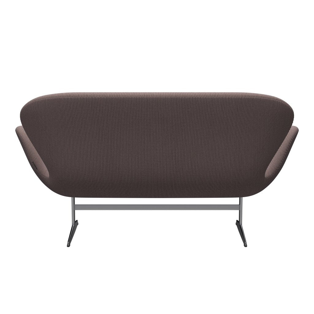 [product_category]-Fritz Hansen Swan Sofa 2 Seater, Satin Brushed Aluminium/Steelcut Trio Orange/Light Grey/Black-Fritz Hansen-3321-STR416-SPAL-FRI-4