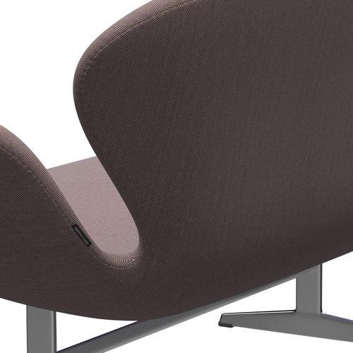 [product_category]-Fritz Hansen Swan Sofa 2 Seater, Satin Brushed Aluminium/Steelcut Trio Orange/Light Grey/Black-Fritz Hansen-3321-STR416-SPAL-FRI-5