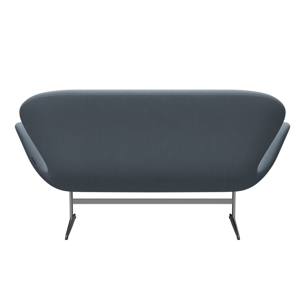 [product_category]-Fritz Hansen Swan Sofa 2 Seater, Satin Brushed Aluminium/Steelcut Trio Pastel Blue-Fritz Hansen-3321-STR713-SPAL-FRI-4