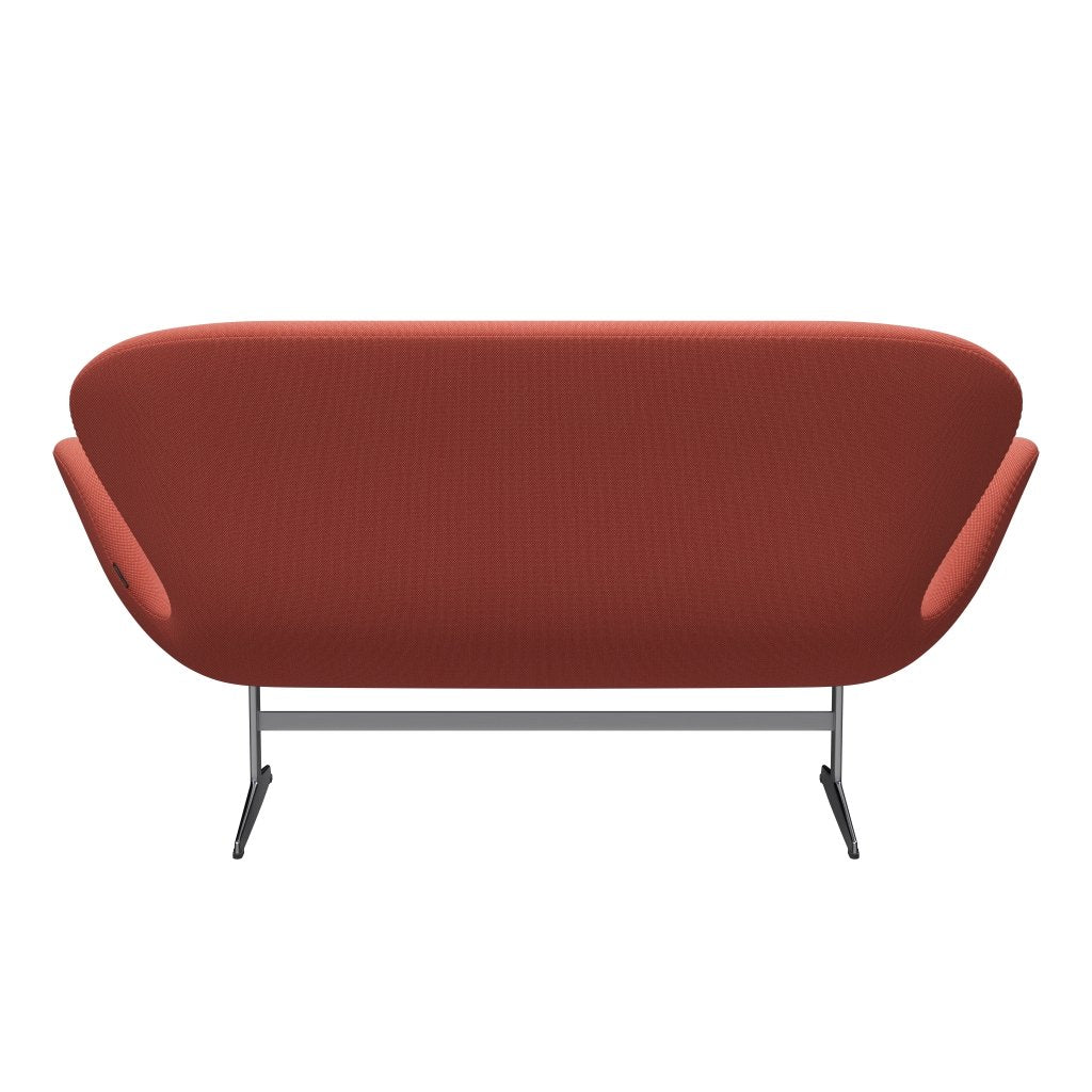 [product_category]-Fritz Hansen Swan Sofa 2 Seater, Satin Brushed Aluminium/Steelcut Trio Pink/Orange-Fritz Hansen-3321-STR526-SPAL-FRI-4