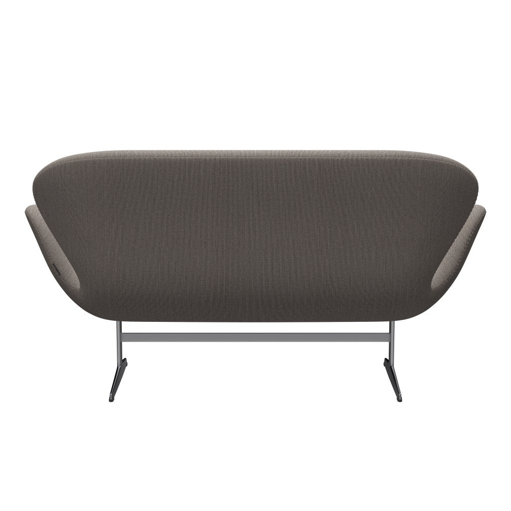 [product_category]-Fritz Hansen Swan Sofa 2 Seater, Satin Brushed Aluminium/Steelcut Trio Pink/White/Black-Fritz Hansen-3321-STR616-SPAL-FRI-4