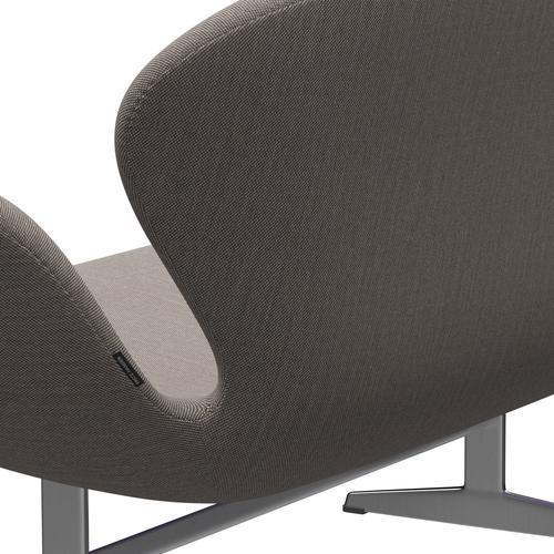 [product_category]-Fritz Hansen Swan Sofa 2 Seater, Satin Brushed Aluminium/Steelcut Trio Pink/White/Black-Fritz Hansen-3321-STR616-SPAL-FRI-5