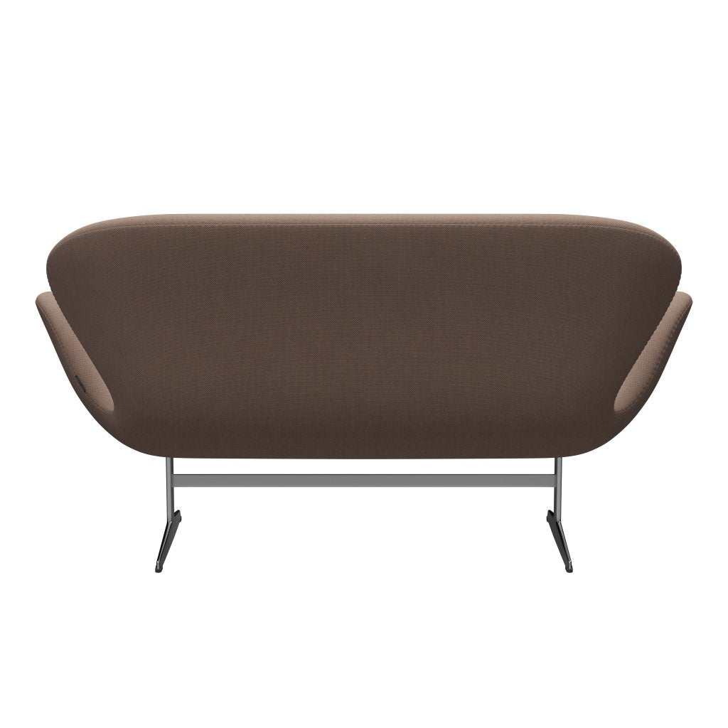 [product_category]-Fritz Hansen Swan Sofa 2 Seater, Satin Brushed Aluminium/Steelcut Trio Sand Colours-Fritz Hansen-3321-STR426-SPAL-FRI-4