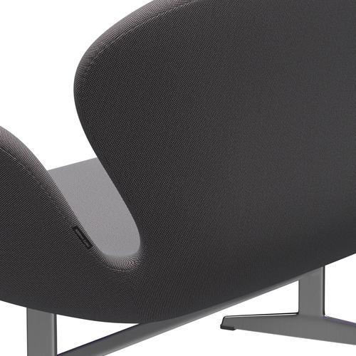 [product_category]-Fritz Hansen Swan Sofa 2 Seater, Satin Brushed Aluminium/Steelcut Trio Soft Blue/Brown/Black-Fritz Hansen-3321-STR336-SPAL-FRI-5