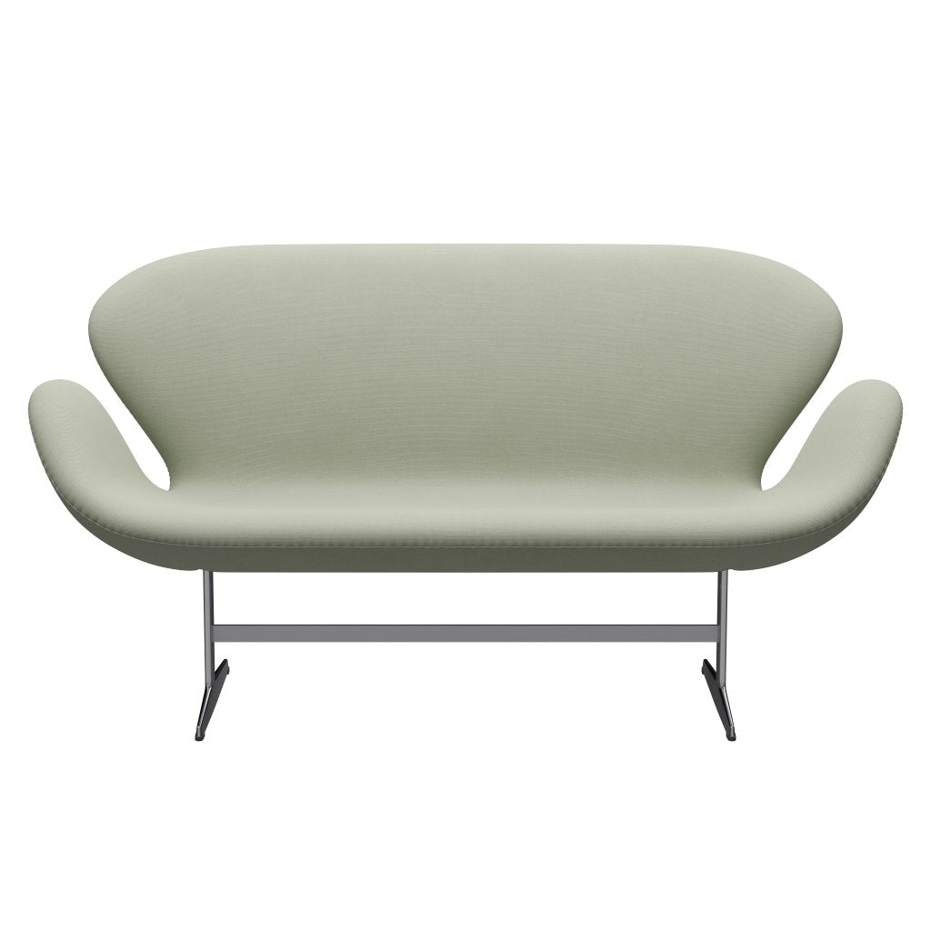 [product_category]-Fritz Hansen Swan Sofa 2 Seater, Satin Brushed Aluminium/Steelcut Turquoise Light-Fritz Hansen-3321-STI935-SPAL-FRI-1