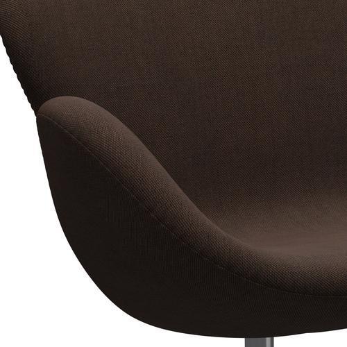 [product_category]-Fritz Hansen Swan Sofa 2 Seater, Satin Brushed Aluminium/Sunniva Black/Chestnut-Fritz Hansen-3321-SV373-SPAL-FRI-7