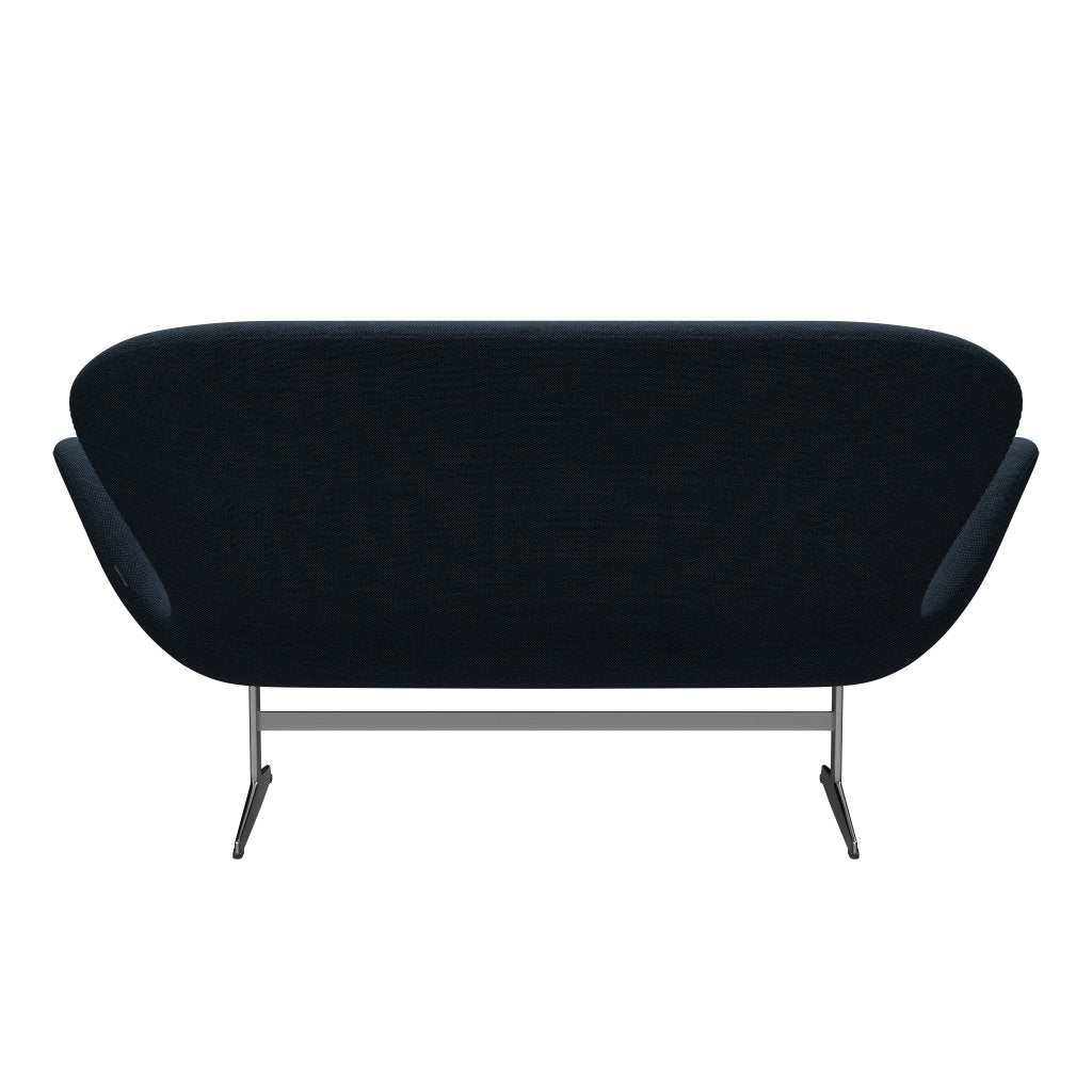 [product_category]-Fritz Hansen Swan Sofa 2 Seater, Satin Brushed Aluminium/Sunniva Black/Navy-Fritz Hansen-3321-SV783-SPAL-FRI-4