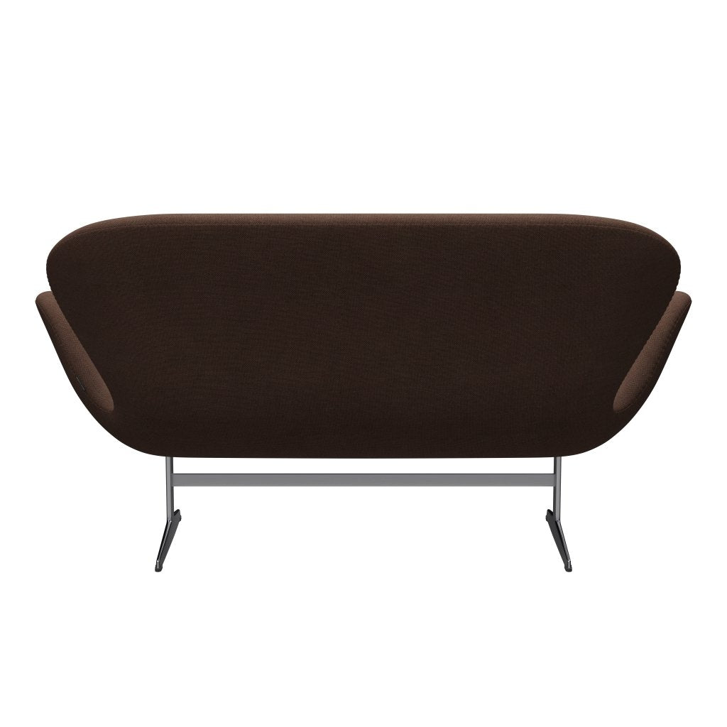 [product_category]-Fritz Hansen Swan Sofa 2 Seater, Satin Brushed Aluminium/Sunniva Chocolate/Chestnut-Fritz Hansen-3321-SV363-SPAL-FRI-4