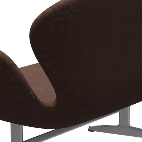 [product_category]-Fritz Hansen Swan Sofa 2 Seater, Satin Brushed Aluminium/Sunniva Chocolate/Chestnut-Fritz Hansen-3321-SV363-SPAL-FRI-5