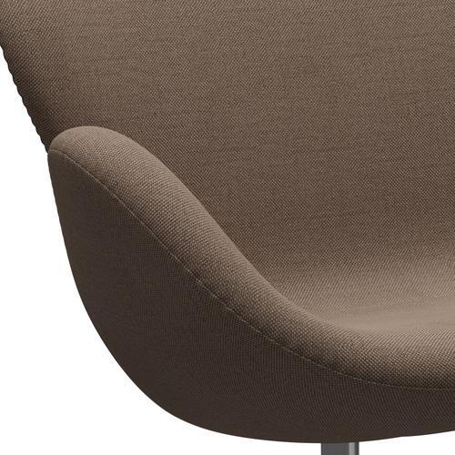 [product_category]-Fritz Hansen Swan Sofa 2 Seater, Satin Brushed Aluminium/Sunniva Chocolate/Tan-Fritz Hansen-3321-SV253-SPAL-FRI-7