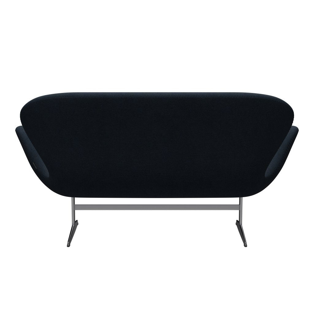 [product_category]-Fritz Hansen Swan Sofa 2 Seater, Satin Brushed Aluminium/Sunniva Dark Blue-Fritz Hansen-3321-SV192-SPAL-FRI-4