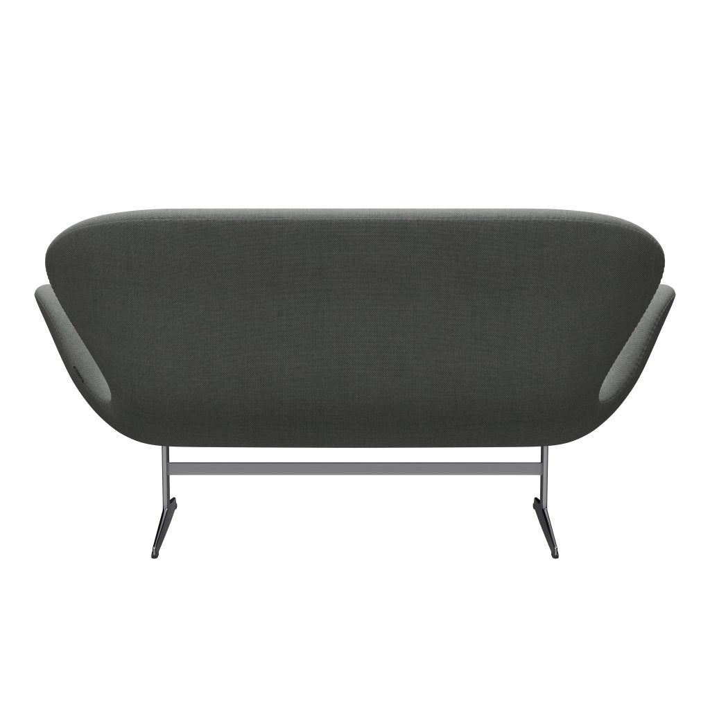 [product_category]-Fritz Hansen Swan Sofa 2 Seater, Satin Brushed Aluminium/Sunniva Grey-Fritz Hansen-3321-SV242-SPAL-FRI-4