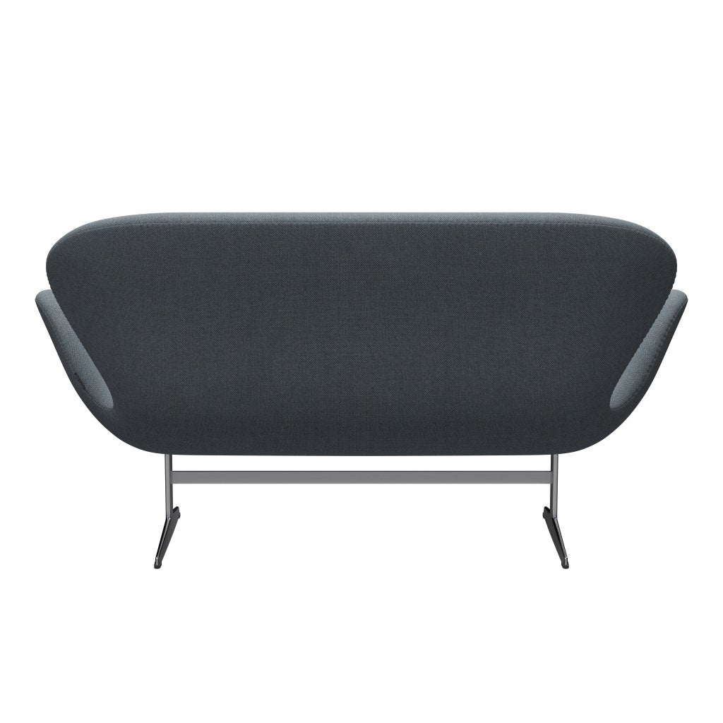 [product_category]-Fritz Hansen Swan Sofa 2 Seater, Satin Brushed Aluminium/Sunniva Soft Blue-Fritz Hansen-3321-SV752-SPAL-FRI-4