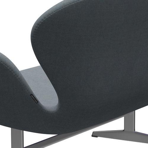 [product_category]-Fritz Hansen Swan Sofa 2 Seater, Satin Brushed Aluminium/Sunniva Soft Blue-Fritz Hansen-3321-SV752-SPAL-FRI-5