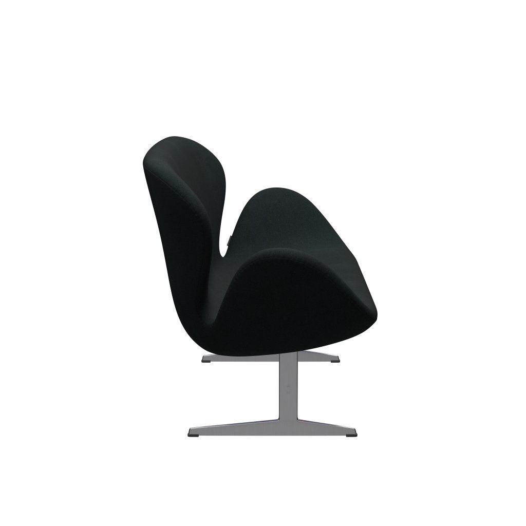 [product_category]-Fritz Hansen Swan Sofa 2 Seater, Satin Brushed Aluminium/Tonus Black-Fritz Hansen-3321-TON128-SPAL-FRI-3