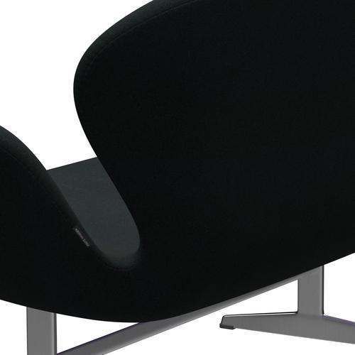 [product_category]-Fritz Hansen Swan Sofa 2 Seater, Satin Brushed Aluminium/Tonus Black-Fritz Hansen-3321-TON128-SPAL-FRI-5