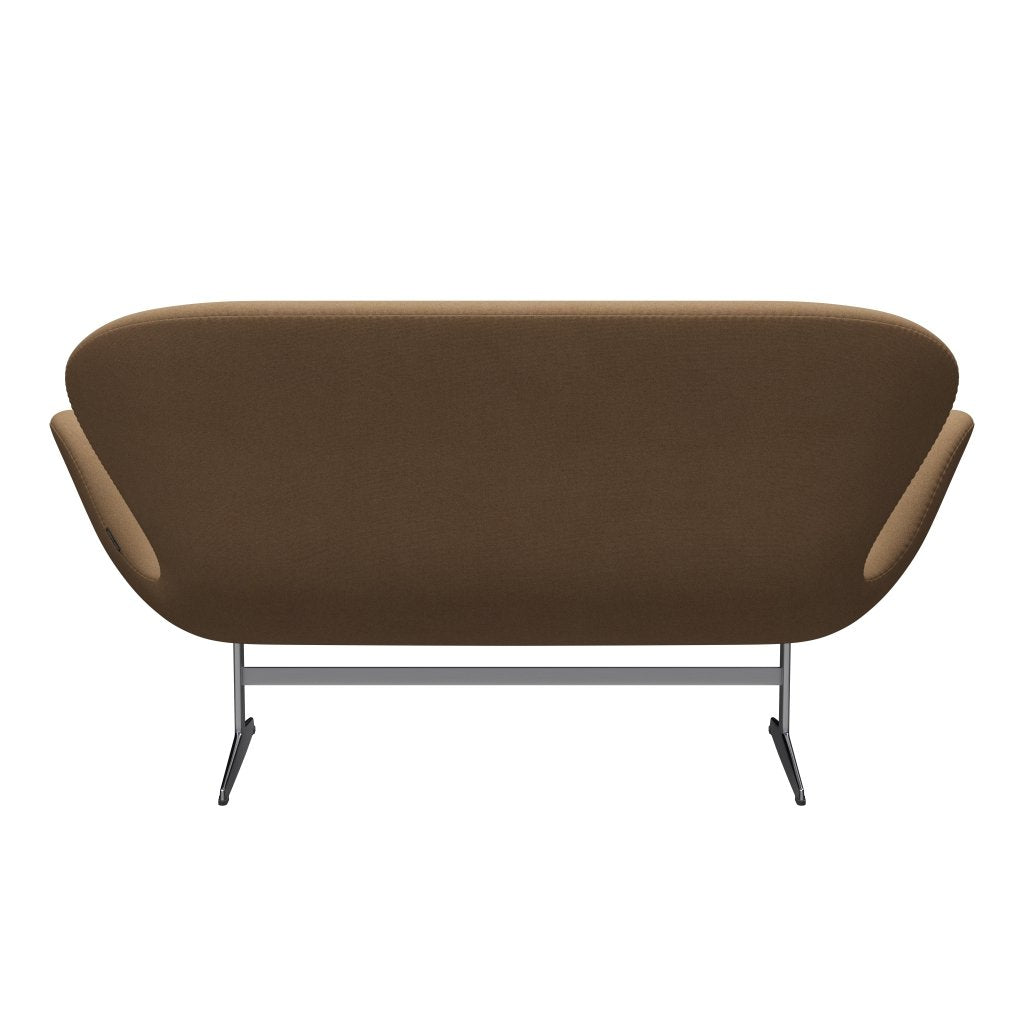 [product_category]-Fritz Hansen Swan Sofa 2 Seater, Satin Brushed Aluminium/Tonus Camel-Fritz Hansen-3321-TON244-SPAL-FRI-4