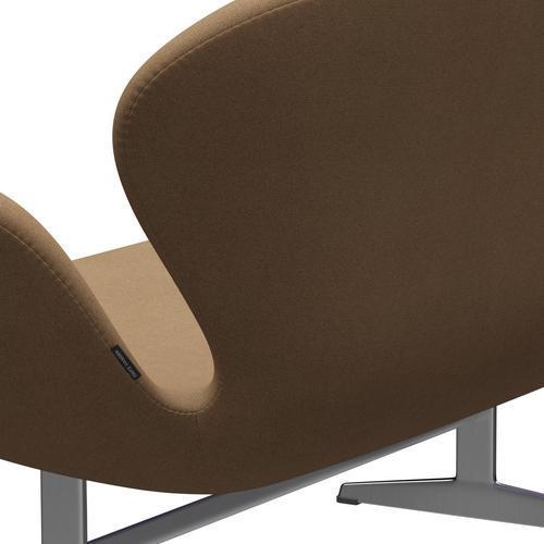 [product_category]-Fritz Hansen Swan Sofa 2 Seater, Satin Brushed Aluminium/Tonus Camel-Fritz Hansen-3321-TON244-SPAL-FRI-5